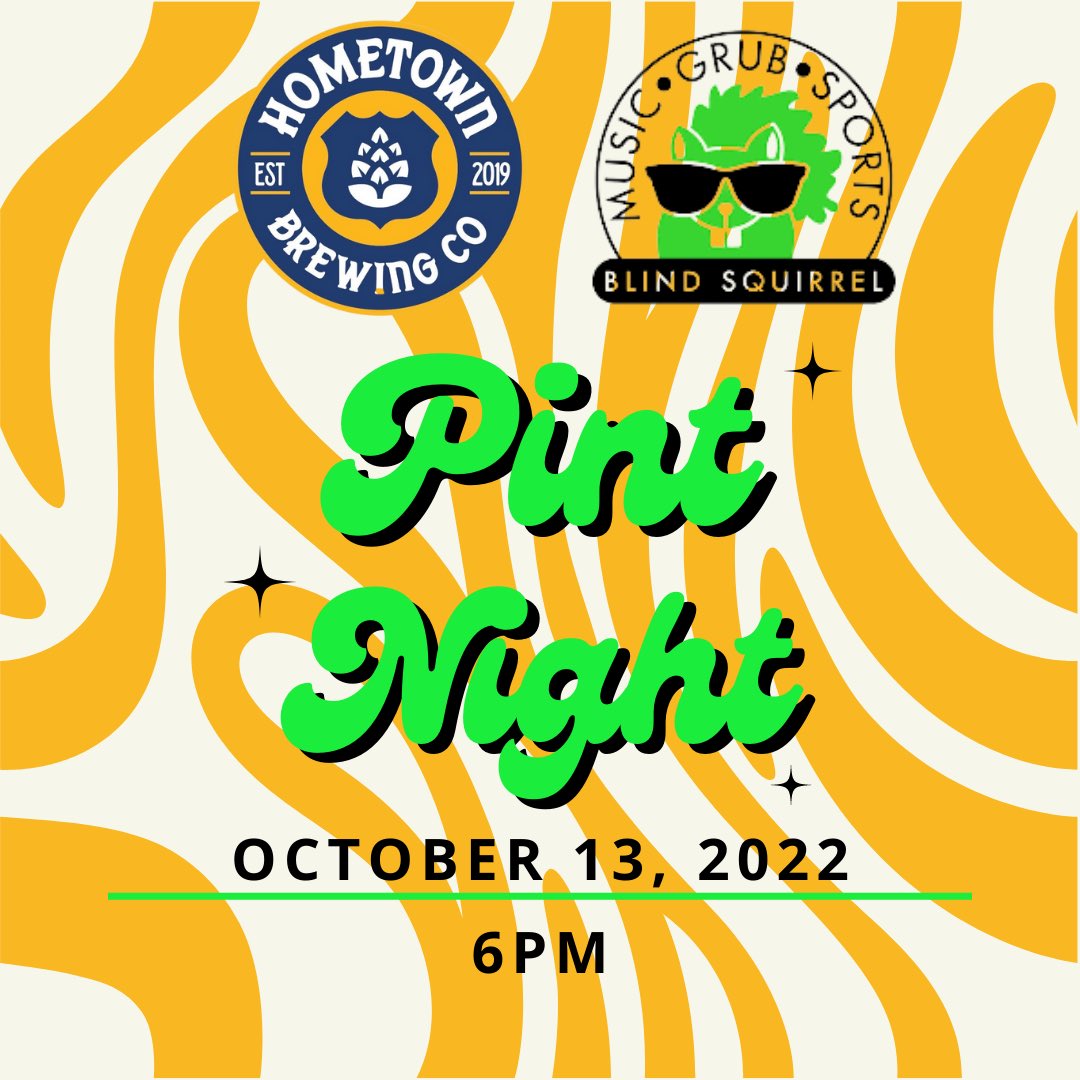 htbrewco's tweet photo. We’re hanging out with our friends from the Blind Squirrel &amp; want you to join us this Thursday! 

There will be giveaways with purchases of our brews &amp; chances to win LouCity FC tickets for October 15th! 
 
Let’s get groovy &amp; have some fun!

#goodpeoplegoodbrews https://t.co/hSdql4vw7A