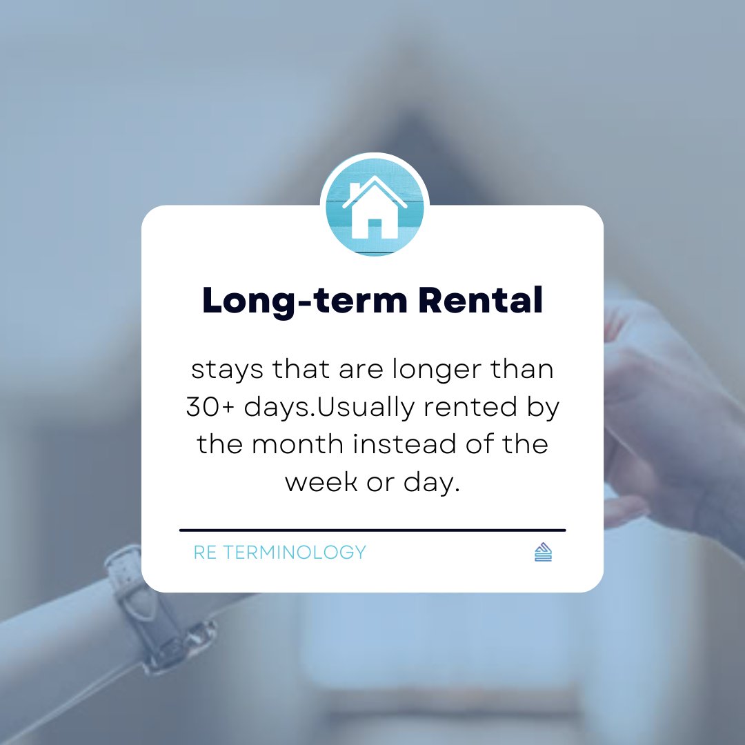 If you're looking for a place to stay, consider renting an apartment or house longer than 30 days. You'll be able get more use out of your investment and enjoy stability in the process! #realestateterms #terminologytuesday #airbnb #shorttermrentals #terminologyoftheweek