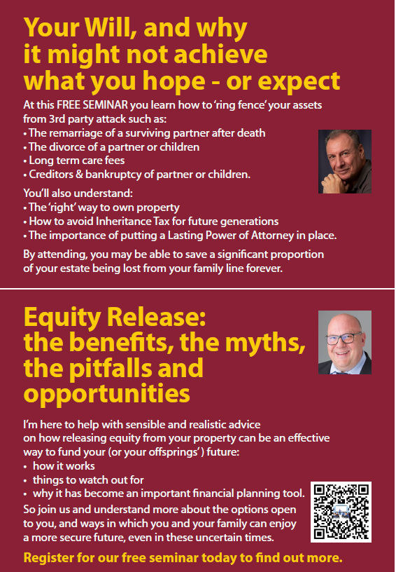 *FREE SEMINAR* Learn how to protect your money being lost if your surviving partner remarries bit.ly/3CnP3Su