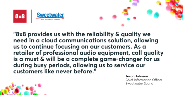 With its focus on providing exceptional #customerexperience, <a href="/sweetwatersound/">Sweetwater</a> deployed the <a href="/8x8/">8x8</a> Work #cloudcommunications solution to improve employee collaboration &amp; enhance call quality &amp; reliability. Read more here. #UC #UCaaS #musictechnology #retail bit.ly/3S0zmFq