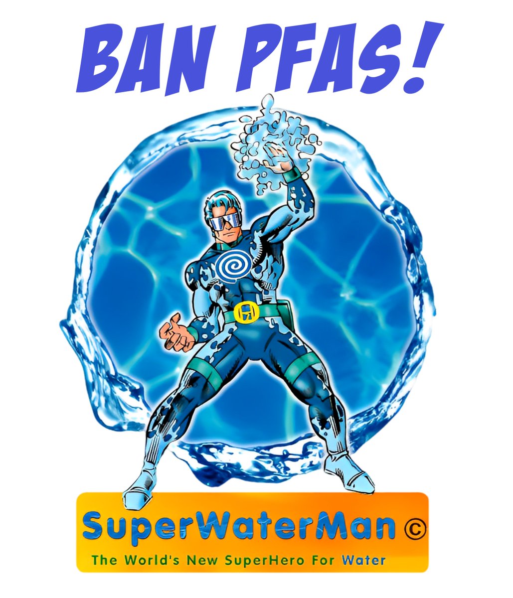 #PFAS is in candy wrappers, non stick pans, shampoo, food packaging, cosmetics and more. It's in our H2O. It links to cancer, reproductive and immune system harm &amp; more. The #CDC says up to 97% of us have PFAS in our blood. It's time to #BanPFAS

#SuperWaterMan #SuperWaterManSays