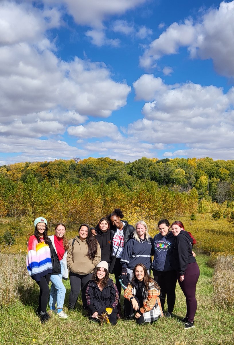 Lovely Sat. at Sweeney Woods <a href="/ParkLandsIL/">ParkLands Foundation</a> for Dr. Edmonds-Cady's Nature-based Healing group's hike. <a href="/isugradschool/">Illinois State Graduate School</a> MSWs &amp;  SERC (Students Ending Rape Culture ISU, an RSO that brings awareness to sexual assault and rape culture on campus) all joined. #illinoisstateuniversity
