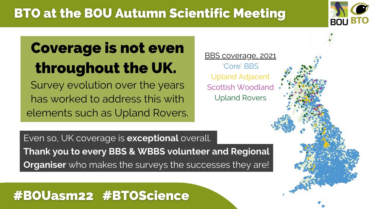 6/6 #BOUasm22 #SESH5 As @BBS_birds squares aim to cover all habitat types across the UK, some habitats are more challenging to survey than others. Our Upland Rovers scheme offers volunteers the chance to do one off visits to remote squares: bto.org/upland-rovers