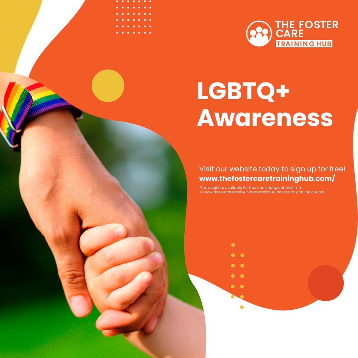 TrainingHubFOS's tweet image. Our specialist LGBTQ Awareness course is FREE* for the next 4 weeks. Perfect for adults supporting young people to feel open and comfortable with their sexuality - also empowering for anyone 8+ to complete on their own. Sign up here: thefostercaretraininghub.com