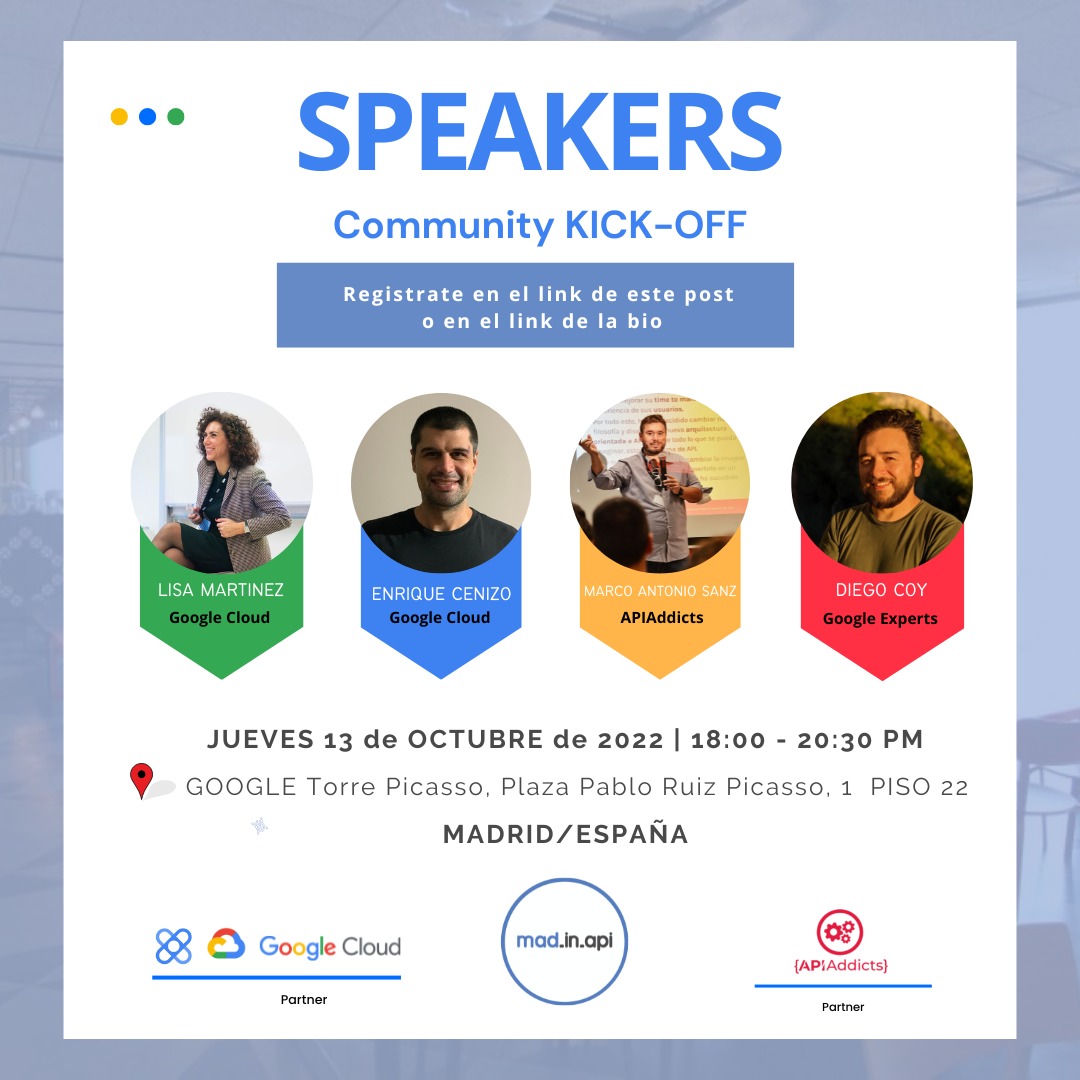 CloudAPPi's tweet image. En CloudAPPi somos verdaderos #APIGeeks 🤓, y por eso no nos perderíamos por nada el Community Kick-Off de @mad_in_api!!!🤪

Regístrate para asistir al gran #evento con expertos del mundo #API 👉 docs.google.com/forms/d/e/1FAI… 

📅 Jueves, 13 de octubre
🕰 18:00 
📍 PRESENCIAL
🎟 GRATIS
