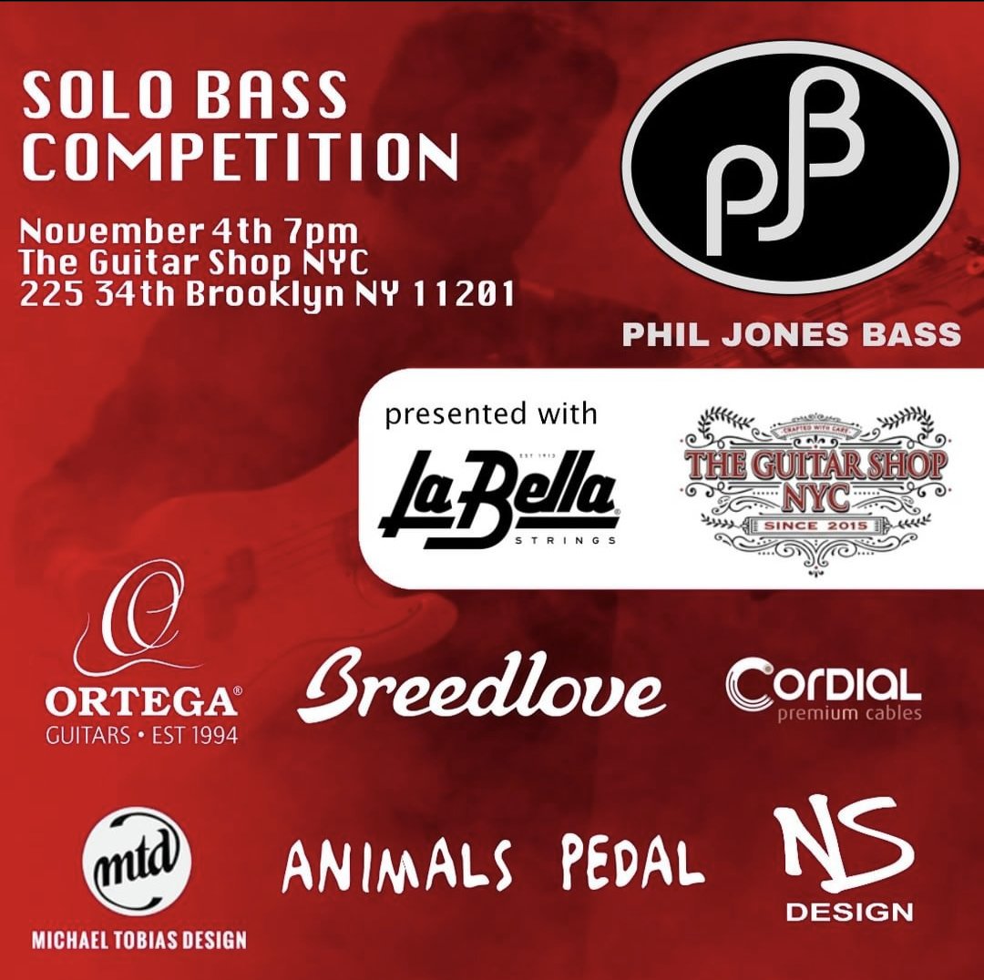 Look at all of these amazing companies that are sponsoring this! 🤯🤯🤯I'm so honored to be a part of this! @philjonesbass @LaBellaStrings @MTDbassUSA @OrtegaGuitars @CordialCablesUS @animalspedalusa @BreedloveGuitar @nsdesign