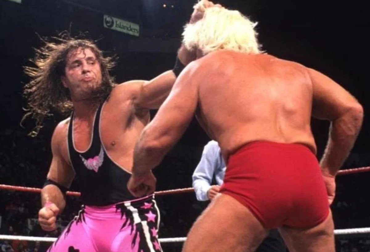 curtjerkers's tweet photo. On an upcoming episode of #TBTM, the guys are looking back 30 YEARS to Bret Hart vs @RicFlairNatrBoy for the #WWE Title!

Have a question for 'The Nature Boy' about the match? Drop it in the comments with #AskNaitch and he might answer yours on the podcast! https://t.co/aZr3UxAkh8