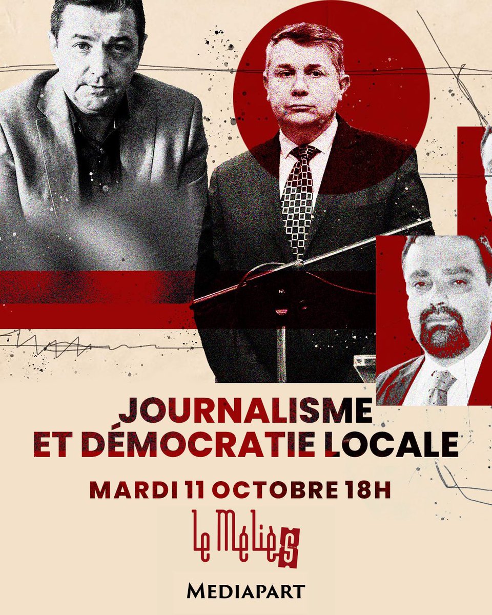 AnttonRouget's tweet photo. « Journalisme et démocratie locale ». Une partie de l’équipe de @Mediapart sera ce soir à Saint-Étienne pour répondre à toutes les questions sur l’affaire du Kompromat. Entrée libre et gratuite. En partenariat avec les médias locaux. 
Le programme👇
https://t.co/rSnsILQSl4 https://t.co/chS91UxDVD