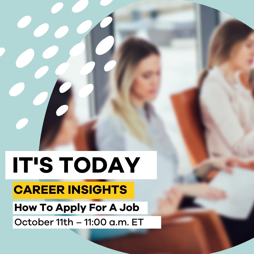 This could be the new YOU  🤭
October 11th – How To Apply For A Job

Win the trust to get the work. Gather insights on how to present your promise and accomplishments. Gather wise answers for challenging questions and get in the zone. 💼✅

REGISTER: us02web.zoom.us/meeting/regist…