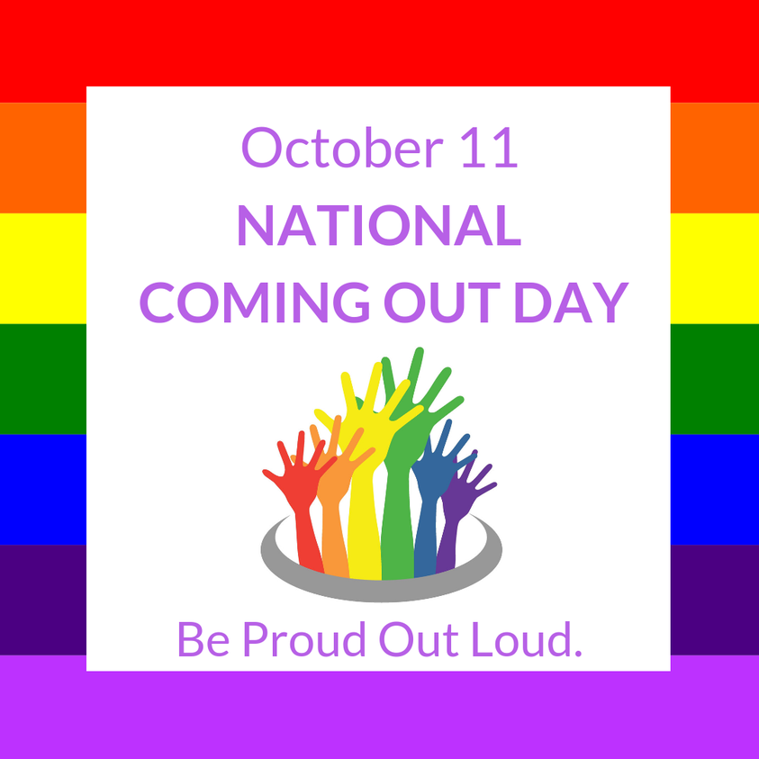 iyg_indy's tweet photo. It's National Coming Out Day! If you have or plan to come out today, we wish love, acceptance, and happiness. And, if you're still waiting for the right time to come out, we want you to know you are a valid, welcome part of our community. #beproudoutloud https://t.co/MEzdTCXmAU