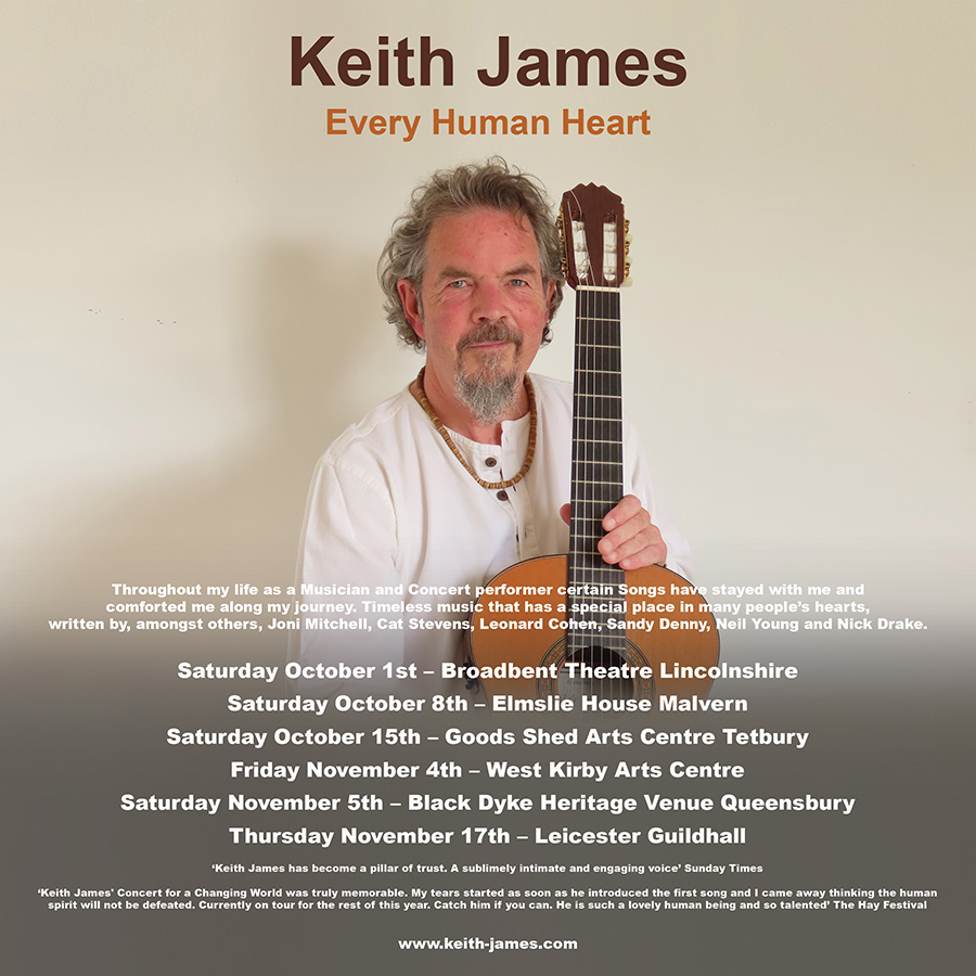 Coming soon to the mill, on Saturday 05 November we have the excellent @keith_music performing his Every Human Heart concert. Songs you will know and love. skiddle.com/e/36085479
