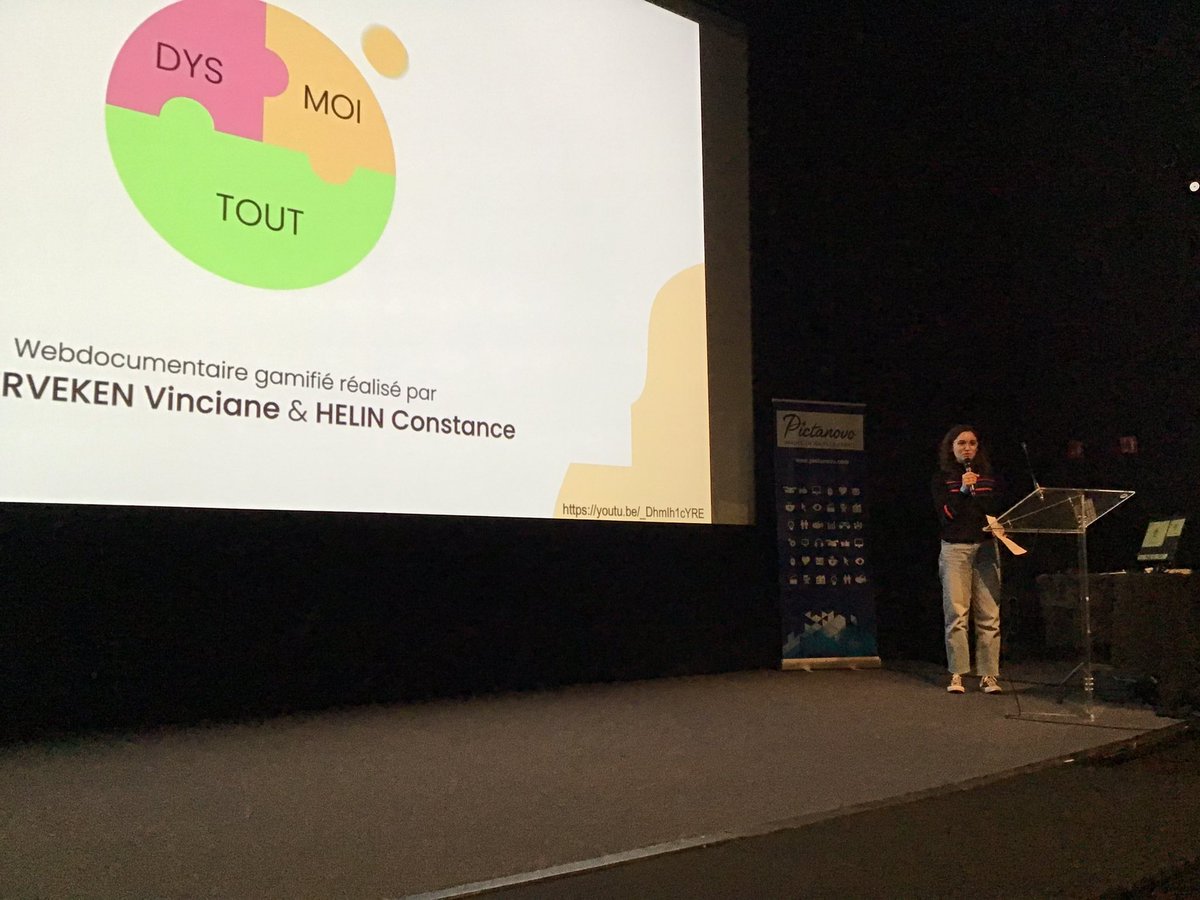 Pictanovo's tweet image. #CreaTalents - On démarre ac le #Pitch de Vinciane Vanderveken et Constance Helin (étudiantes @UphfOfficiel) et leur projet &quot;DYS moi tout&quot;, un #webdocumentaire interactif qui explique les troubles neurodéveloppementaux de façon ludique aux jeunes enfants.
#BonneChance