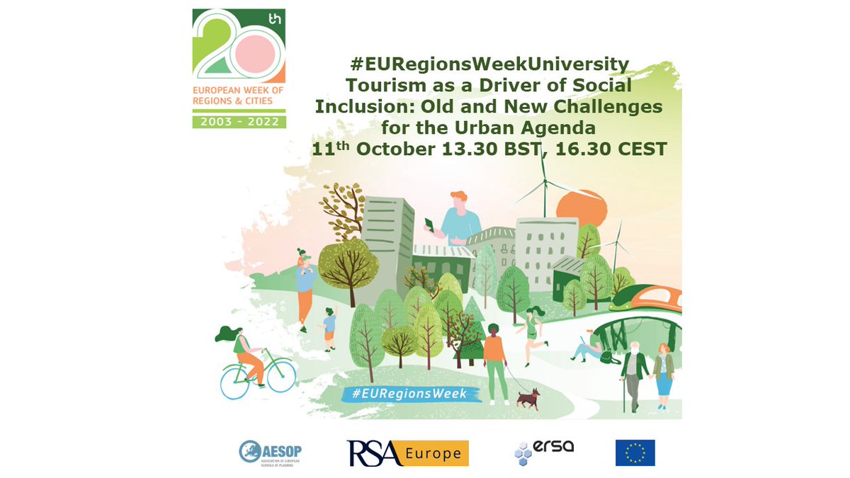 RSAEurope's tweet photo. Our final #EURegionWeek session of the day is Tourism as a Driver of Social Inclusion: https://t.co/4rTnKLuCiI https://t.co/NXg8FOs0KQ