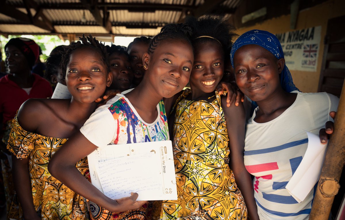 On #DayOfTheGirl we’re celebrating the 27,000 girls who have graduated from literacy, numeracy &amp; life skills sessions through EAGER – a #GEC &amp; empowerment programme for out of school adolescent girls in 🇸🇱 with #UKAID @concern <a href="/RestDevSalone/">Restless Development Sierra Leone</a> @BBCmaSL #SheLeads