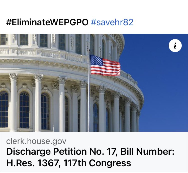 GMABarbara014's tweet photo. @Tom_Suozzi

@RepSwalwell

@RepMarkTakano

@RepVanTaylor

@claudiatenney

@BennieGThompson 

Let’s work together to #EliminateWEPGPO!

STEP 1—COMPLETED: Thank you! You’ve cosponsored H.R. 82!

STEP 2—AFTER THE DISTRICT WORK PERIOD: Sign the H.R. 82 Discharge Petition to #SaveHR82 https://t.co/s7fJV84rHg