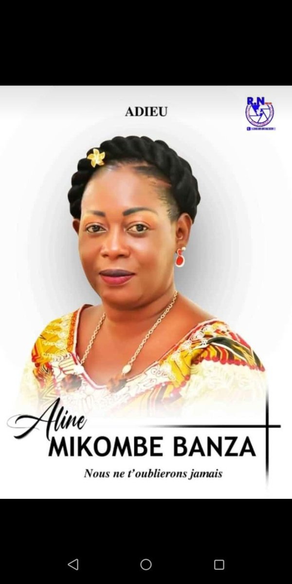 BenjaminBonina's tweet photo. Paix à ton âme Madame Aline Mikombe Banza Secrétaire du Questeure de la Ceni rdc 💔😭 https://t.co/NWbLgxpL0a