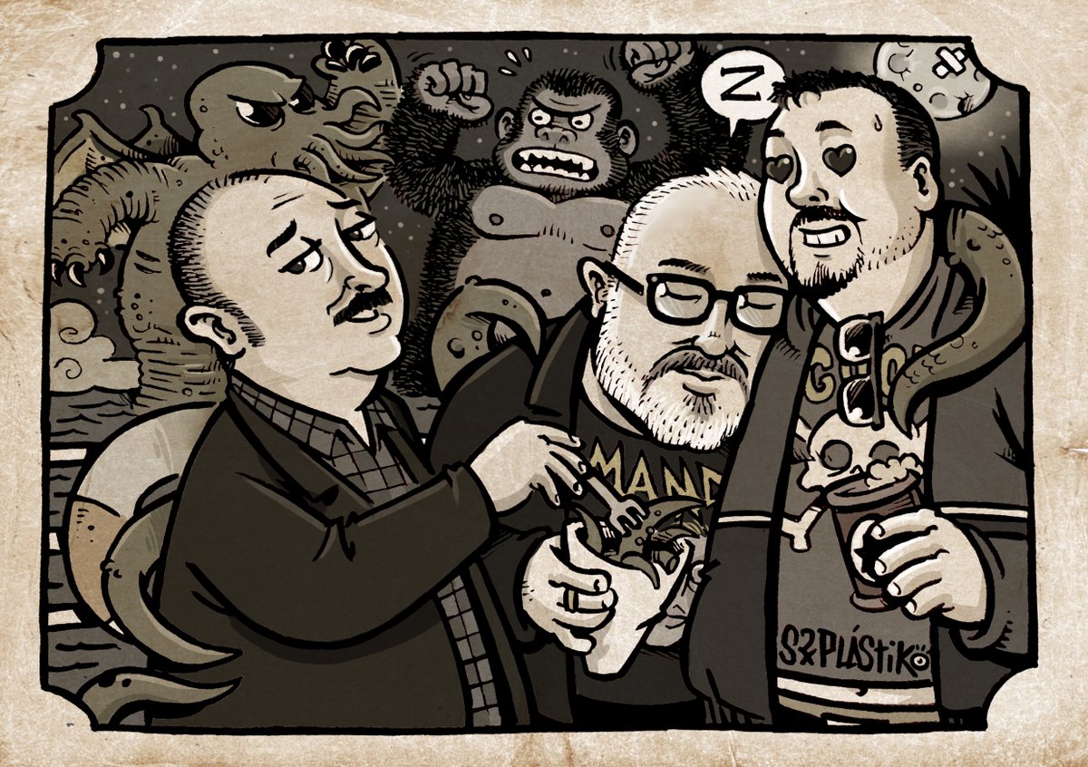 Muchas gracias a <a href="/alexdelaIglesia/">De la Iglesia</a> y a Carlos Areces por darme el capricho de una fotillo en <a href="/sitgesfestival/">Sitges Film Festival</a> 
Os devuelvo el detalle, con mucho cariño, que se que también os gustan las fotos antiguas, los dioses primigenios y los tebéos, como a servidor.
Espero que os guste.