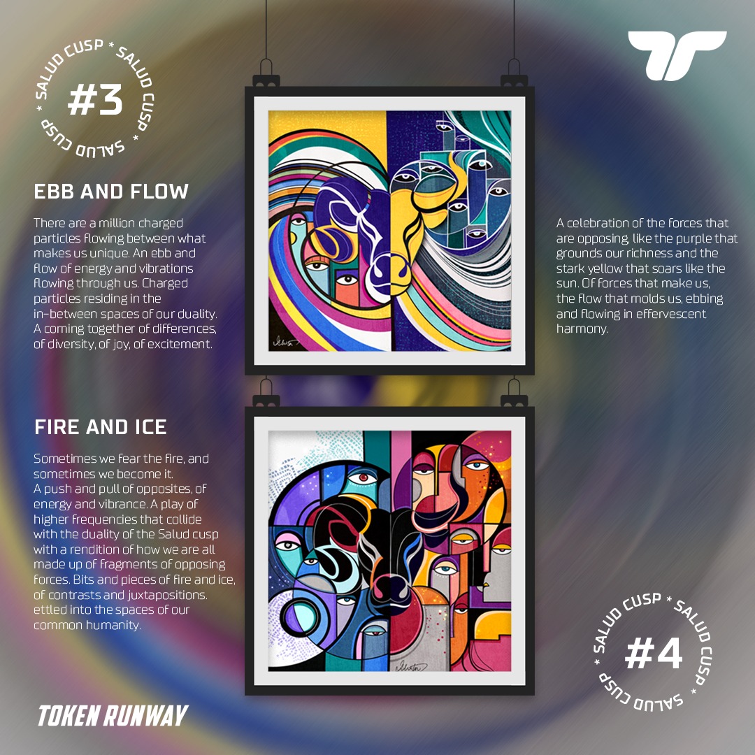 TokenRunway's tweet photo. (1/3)
Token Runway curates exclusive experiences for the lovers of art. Here are the 11 cusps in partnership with @saludbeverages, made by talented artists with love.
The auction is live.
To place your bid, click on the link
https://t.co/1GvqqLhHIg
#nftnow #nftblockchain https://t.co/0HAplNEi28