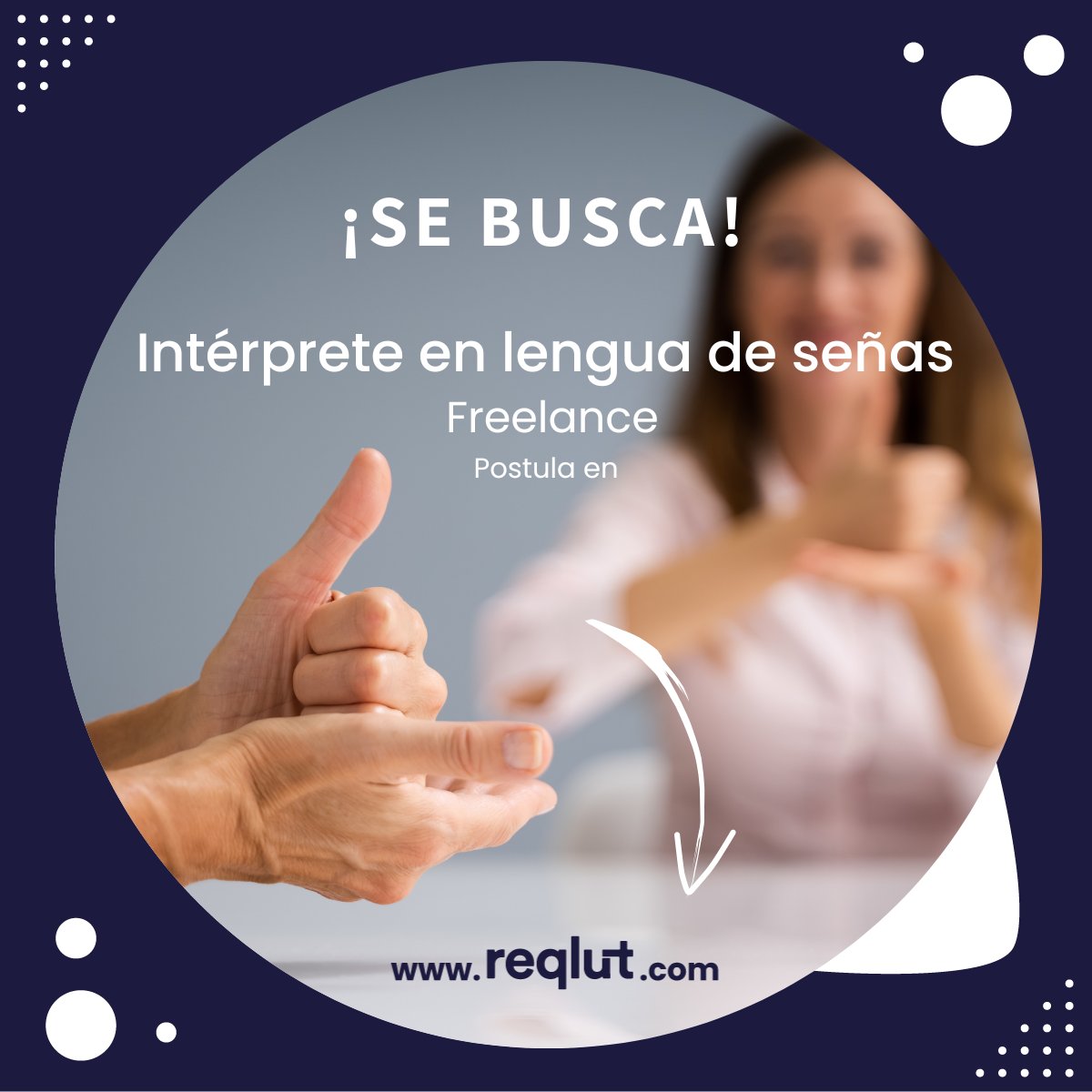Atención!! Búsqueda Laboral - Intérprete en lengua de señas - Freelance

Postula en: lnkd.in/gg9HkASd

Principales funciones
- Traducción en simultáneo en charlas y entrevistas de trabajo
- Asistencia a usuarios de la plataforma.
- Creación de contenido audiovisual
#remoto