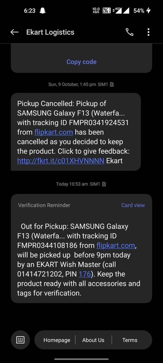 _gursharn_singh's tweet photo. It's the Fourth Time, Flipkart Delivery Guy Just Cancelled My Return Pick-up Without Even Visiting My House, I Tried Calling Him a Tremendous Number of Times But He Is Not Picking @GyanTherapy @jagograhakjago @flipkartsupport @praaatiiik #flipkartscam #FlipkartIsScamkart https://t.co/g5DcDTalyY
