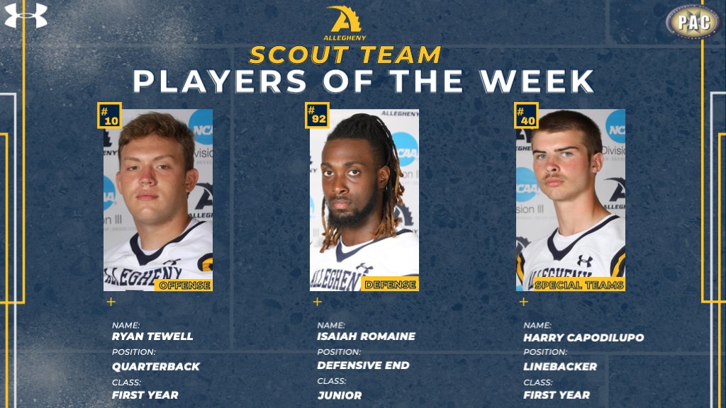 Announcing our Scout Team Players of the week for last week! Great effort from these players giving us an amazing look all week!