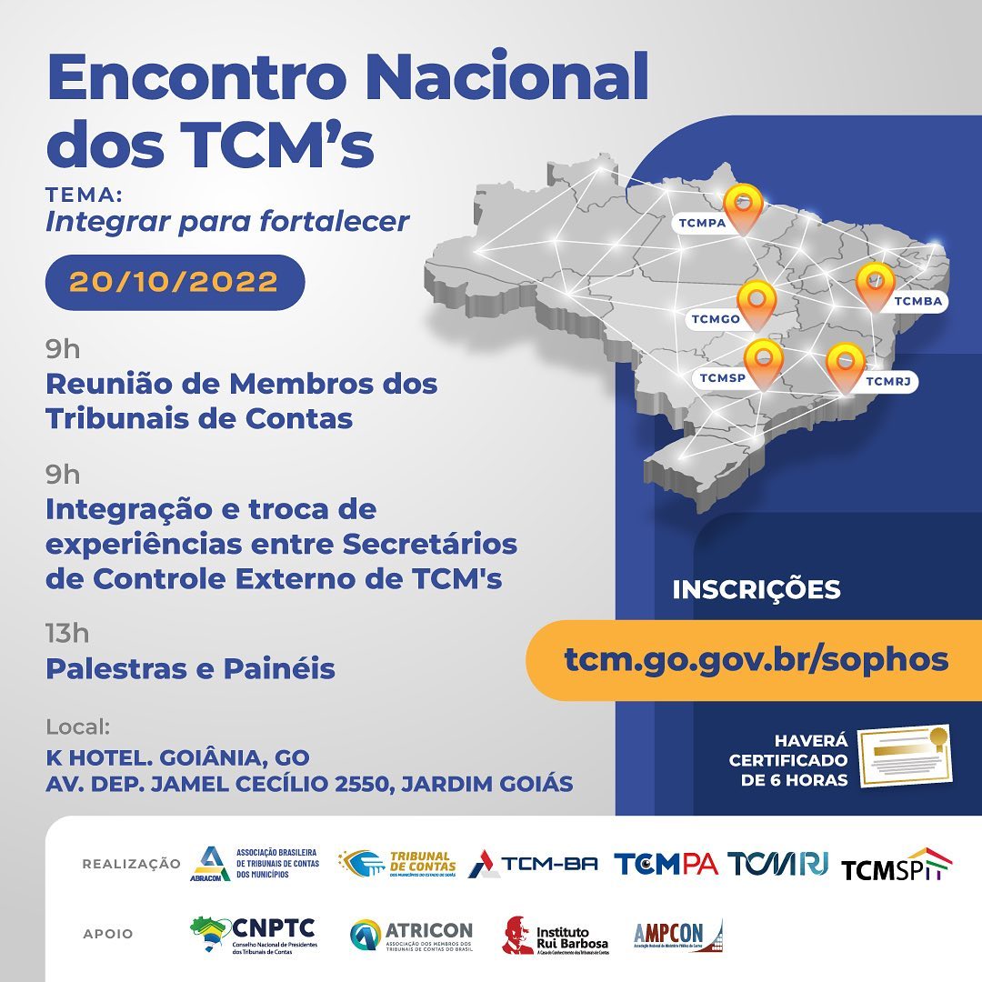 IrbContasOrg's tweet photo. 🧩A @Abracom_tcms promoverá no dia 20 de outubro, o Encontro Nacional de TCM’s, com o tema “Integrar para fortalecer”. O objetivo é conferir maior integração entre os órgãos de controle externo, além de corroborar os laços institucionais. 
Inscreva-se em: https://t.co/pdEWK2Txm7. https://t.co/nnzYJcfiJV