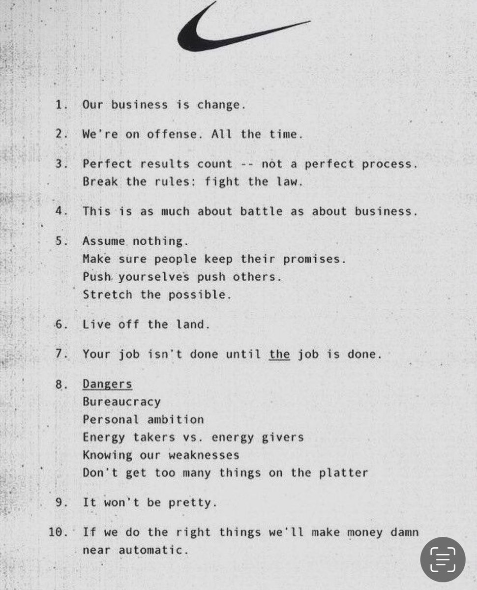 FoundersPodcast's tweet image. The 10 Principles of Nike: