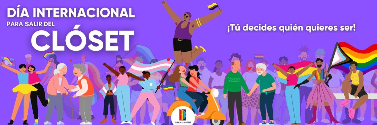 Hoy es Día Internacional de #SalirDelClóset. 🏳️‍🌈🏳️‍⚧️

La fecha se conmemora desde 1988, es impulsada por <a href="/HRC/">Human Rights Campaign Rapid Response</a> con el objetivo de subrayar la importancia de que las personas #LGBTTTI+ hablen públicamente acerca de su orientación sexual, expresión o identidad de género. #ComingOutDay