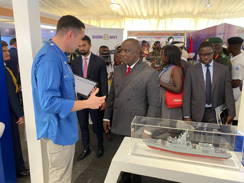 Ghana Minister of Defense Hon. Dominic Aduna Bingab Nitiwul, visited our booth at the #IDEC2022 exhibition to learn more about our #navalengineering solutions and #tacticalminiUAV systems.🇹🇷🇬🇭 #STMDefence #KARGU #MİLGEM 🗓️11-12 Oct. 2022 📍Burma Hall Accra #Ghana @GhArmedForces