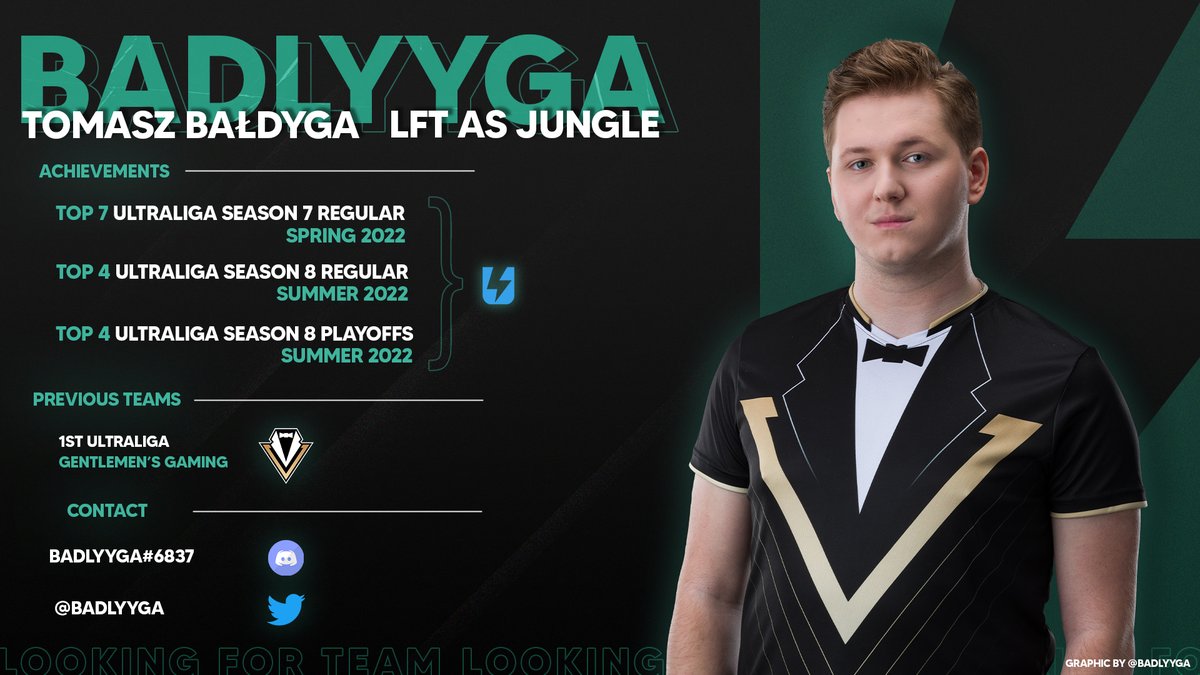 After a pretty successful rookie season in <a href="/ultraliga/">Ultraliga</a> ,
I am officially LOOKING FOR a TEAM for spring 2023. 

References: <a href="/nahovskylol/">Naho</a>, <a href="/Vounghuard/">Vounghuard</a>, <a href="/respite_lol/">Respite</a>, or anyone I've worked with.

Feel free to contact me for POVs or more information!
Favs &amp; Retweets appreciated 🙏