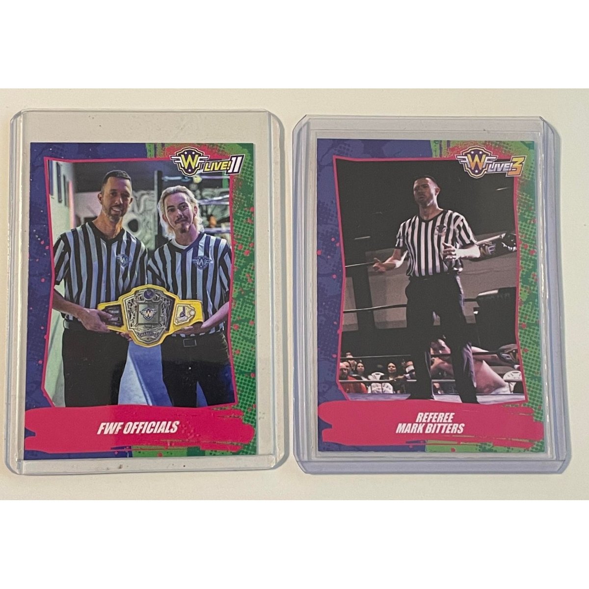 RefMarkBitters's tweet photo. Beyond grateful to be included in the newest set of the @MajorWFPod's #FWFLive Card Packs. Adding this to the collection immediately!! Thank you @Myers_Wrestling, @TheMattCardona & @kanik89!!! https://t.co/YOB48enYFw