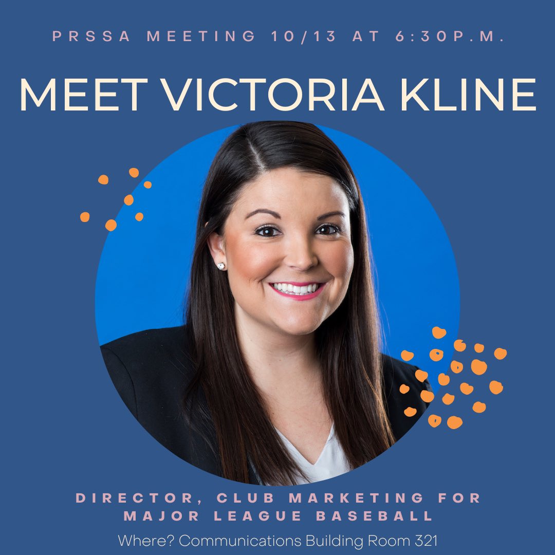 Major League Baseball's Director of Marketing, Victoria Kline, is visiting us on Thursday. You don't want to miss hearing from her🤩!