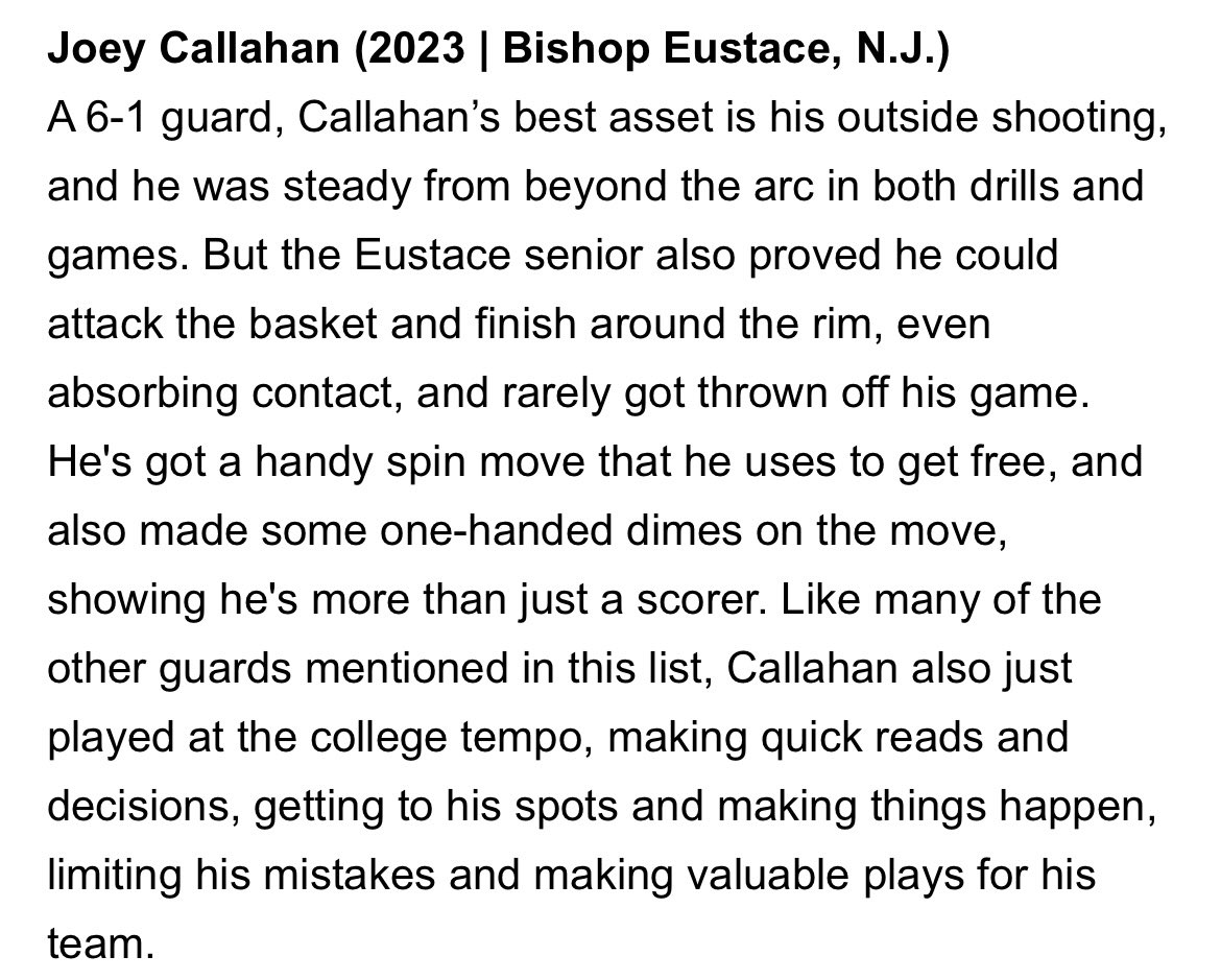 Joey_Callahan2's tweet photo. Thanks for the write up! @hooplove215   @jmverlin https://t.co/LW714OIdCU
