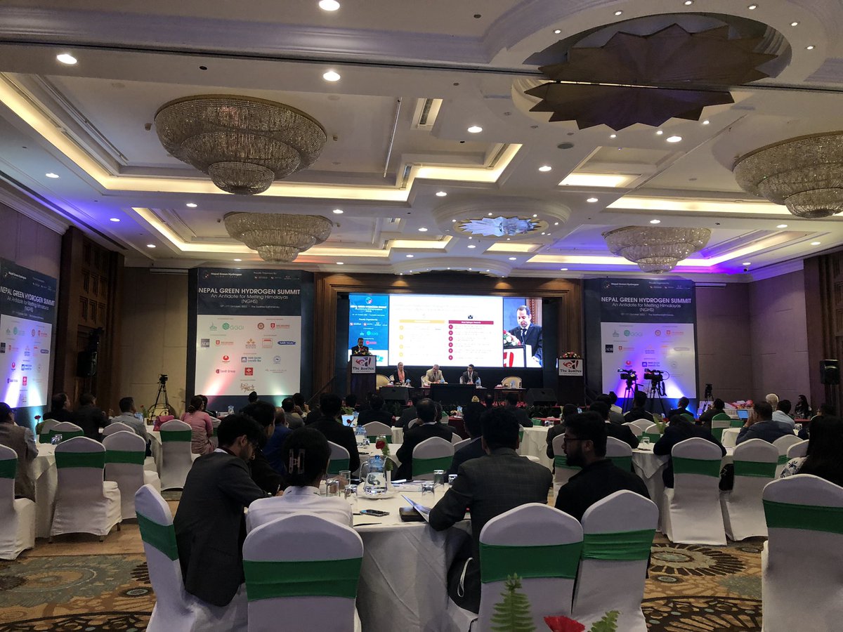 drbishnuhnepal's tweet photo. Was discussant from the floor at today's 1st session at #NepalGreenHydrogenSummit 10-11Oct2022@#Soaltee@#Kathmandu@Nepal-#Himalayas..Highlighted on transfer of technology at PPP level+the real #GreenHydrogen produced from Solar Power &amp; Wind for Zero Carbon by 2050.
-@UNSG @#UNWTO https://t.co/EwioFKwRAZ