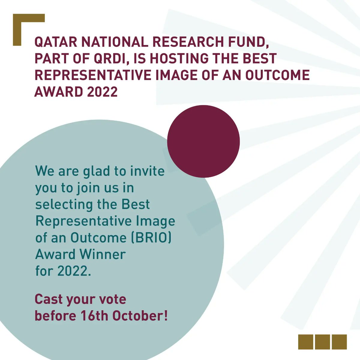 The future artists of Qatar need your votes, to be the next winner of the BRIO Award 2022. 

The BRIO Award is a platform for sharing the impressive outcomes of research, funded by Qatar National Research Fund (QNRF). 

<a href="/QNRF/">QNRF</a>