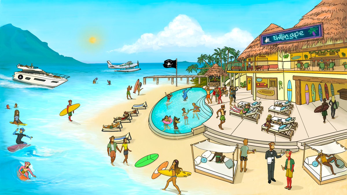 Chillin' Ape Surf Club tweet media