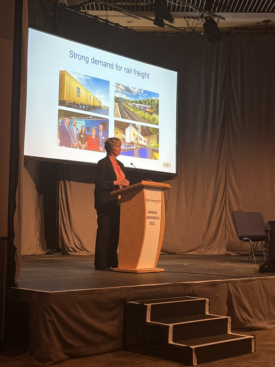 railforum_uk's tweet photo. A great challenge on the future governance of #GBR from @MaggieSimpson49 the CEO of @RailFreightUK. If @GBRenquiries get the governance right it will benefit rail freight, the supply chain and all rail customers
#RFConference https://t.co/eTr8nqWkWM