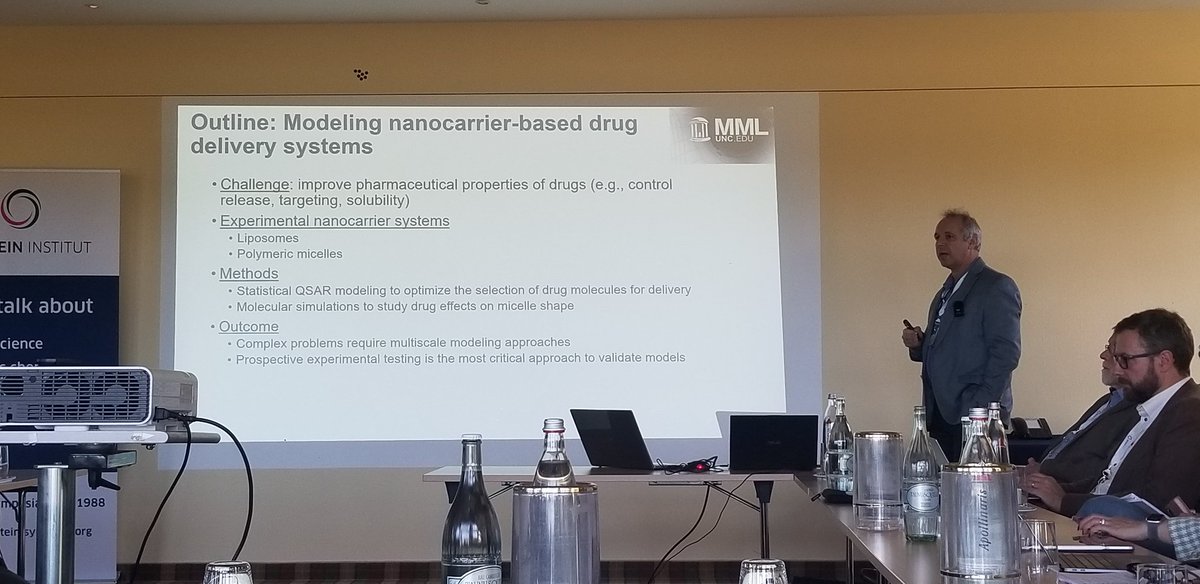BeilsteinInst's tweet image. To wrap up the talks section for today, Alexander Tropsha @UNC shows modeling approaches of #nanocarrier-based #drugdelivery systems with a special focus on drugs with poor solubility. #BeilsteinNanoinformatics
