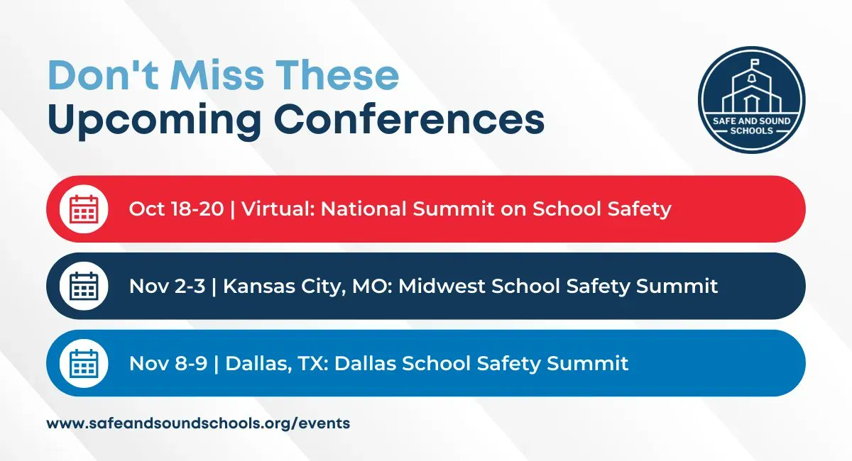 Our <a href="/SafeSchoolsOrg/">Safe & Sound Schools</a> team has been hard at work as we prepare to bring you three conferences over the next several weeks. Currently adding some finishing touches for the virtual summit next week. We hope to see you at one or a few of these events. 😊 bit.ly/3Q0PhCj