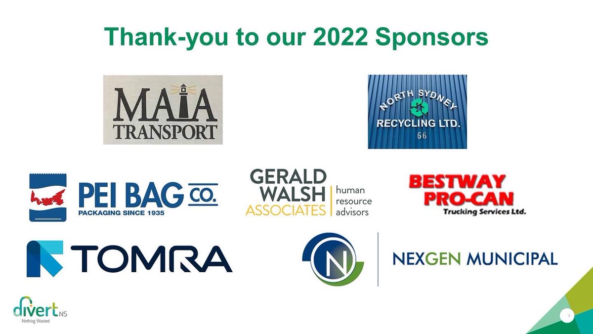 On Wednesday October 5, 2022, Divert NS was proud to host Depot Day 2022! After almost three years we gathered Enviro-Depot™ owners/operators to discuss, learn and showcase the Depot of the year winners. This day would not have been successful without our sponsors!