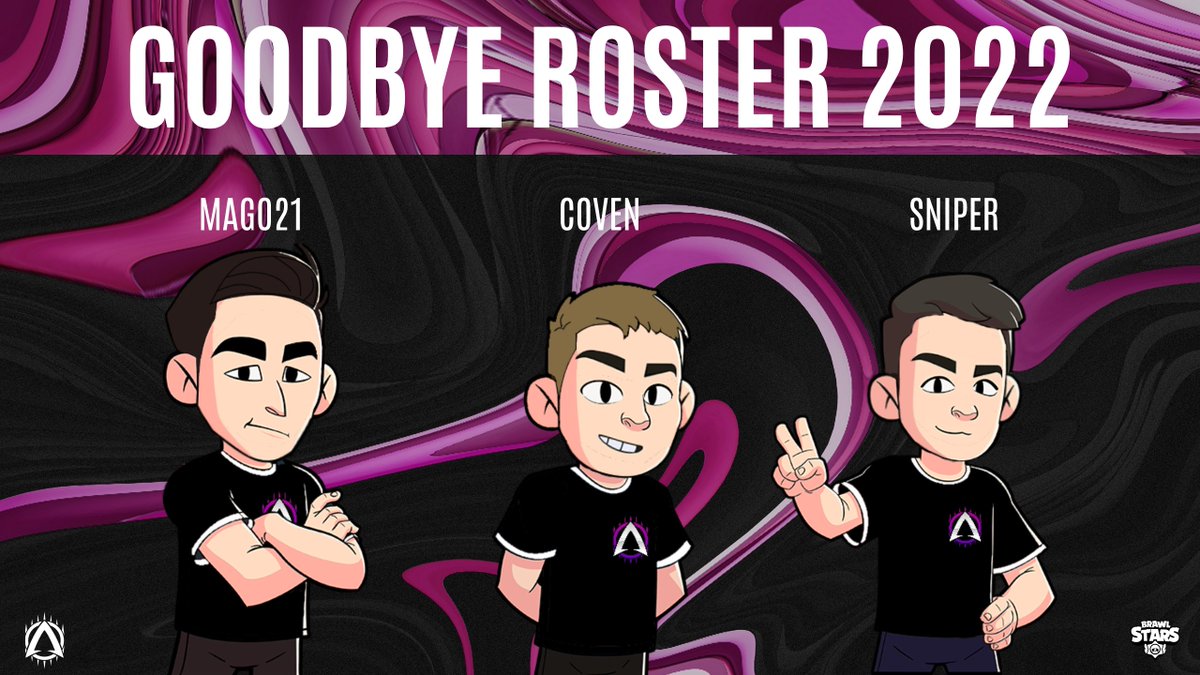 ~Every journey has an end. But the memory of it is imperishable~

And with that we say goodbye to our faboulus Brawl Stars Team which showed all their best throughout the year. We wish you all the best in your future and much more successes🥰
<a href="/Covenbs1/">Covenbs</a>💜
<a href="/Sniperbs2/">Sniper_bs</a>💜
<a href="/Mago21_bs/">Mago21</a>💜