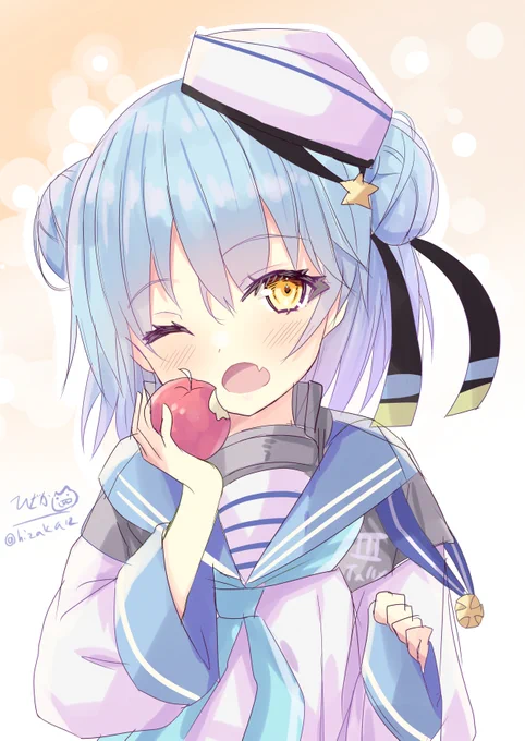 りんごを食べるサミュエル#艦これ版深夜の真剣お絵描き60分一本勝負#艦これ版真剣お絵描き60分一本勝負_20221010 