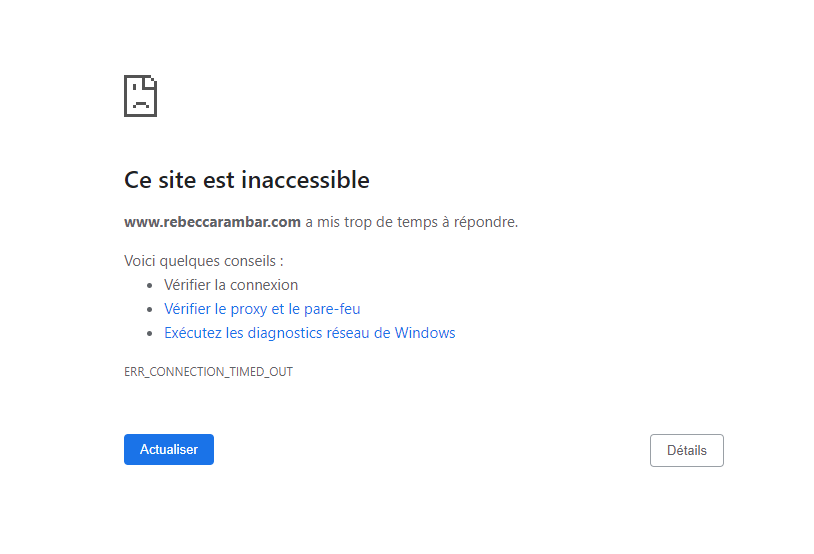 IntstinctFrance's tweet photo. Des internautes nous ont fait part que le site de @RebeccaRambar leur affichait un message d'erreur (📸).

Le serveur bloque l'accès après plusieurs tentatives de connexion infructueuses. La sécurité vient d'être revue en conséquence.

Contactez-nous en DM si vous êtes bloqué. https://t.co/I8VtLUdcFb