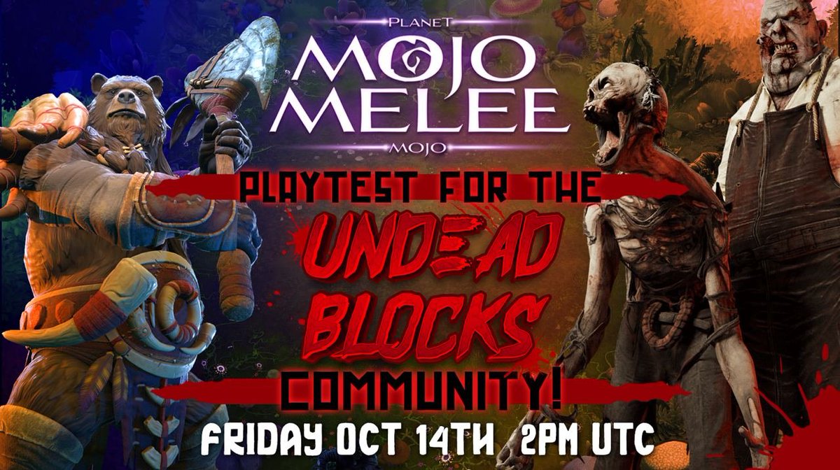 UndeadBlocksFR's tweet photo. 🚨ALERTE PLAYTEST🚨

Nous sommes ravis d'offrir à notre communauté un accès pré-alpha exclusif pour @WeArePlanetMojo, un métaverse situé dans un monde alien riche et mystérieux.

Rejoignez-nous pour un AMA avec leur communauté vendredi 14 octobre dans le Discord Undead Blocks ! https://t.co/OAJ7x3L72X