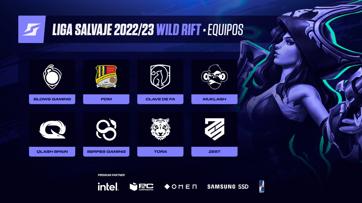 SomosLaTormenta's tweet photo. ¡La #LigaSalvaje está al caer!⚡️

El viernes tendremos la primera jornada de la competición de @wildriftES, en la que participarán:
⚡️ @BlowsGaming
⚡️ @CDpuertaMadrid
⚡️ @ClaveDeFaWR
⚡️ @Muklash__
⚡️ @QLASH_Spain
⚡️ @SerpesGaming
⚡️ @eTeamTora
⚡️ @zerozoneclub

¿Con quién vais?👀 https://t.co/XFRQ7OLph5