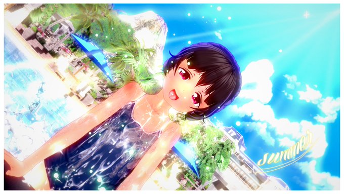 プールの水中進んで手すりあたりでいきなり出てきて、ザパーン～!てのは誰でもやったことあるよね?(勢いつきすぎて鼻に水が入るけど🥹(危ないからおやめください
SDは雑植物さんからお借りしてます
ありがとうございました 