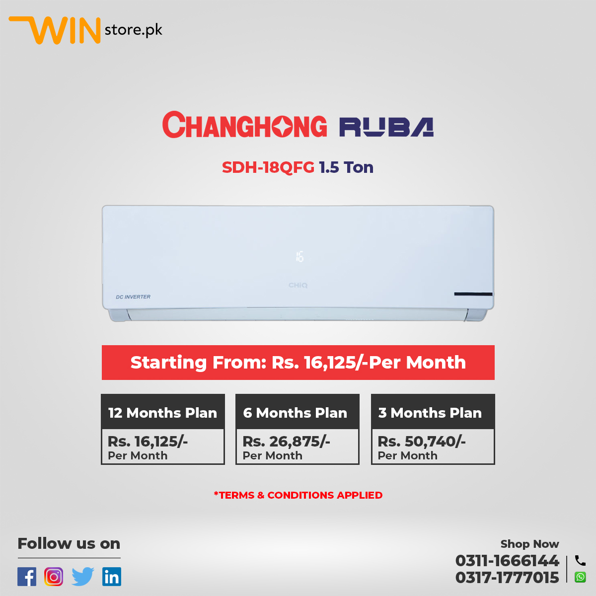 Winstorepk's tweet photo. Buy all your new home appliances on Easy Monthly (IJARAH) Installments with no credit card requirements. 🤩
🛍️Shop now!
https://t.co/95kd5TQj4e
Download the Winstore App!
✅ No credit card requirement
✅24/7 customer service
✅Easy Return Policy
#ordernow #winstore #installments https://t.co/HRQsqHKRg2