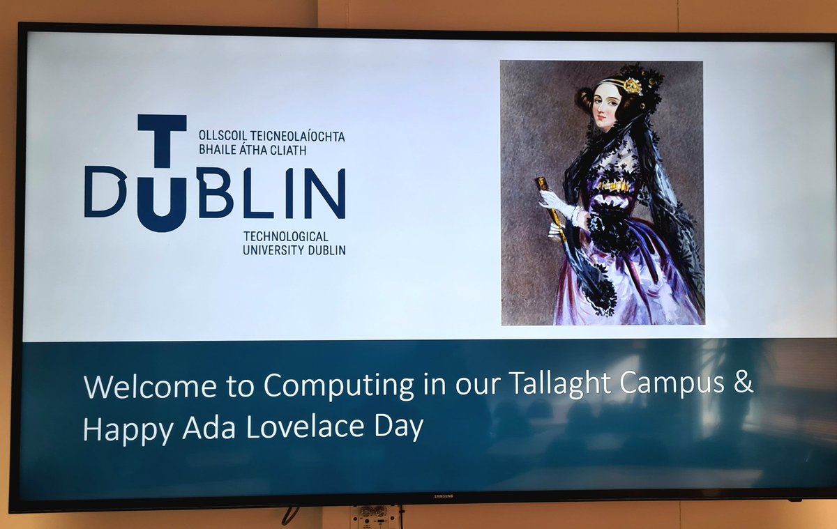 Celebrating #AdaLovelaceDay22 with our new first year students that identify as female or non-binary

@WeAreTUDublin @WITU_Dublin @tudublincompsci @CSinc_IE @INGENIC_ie