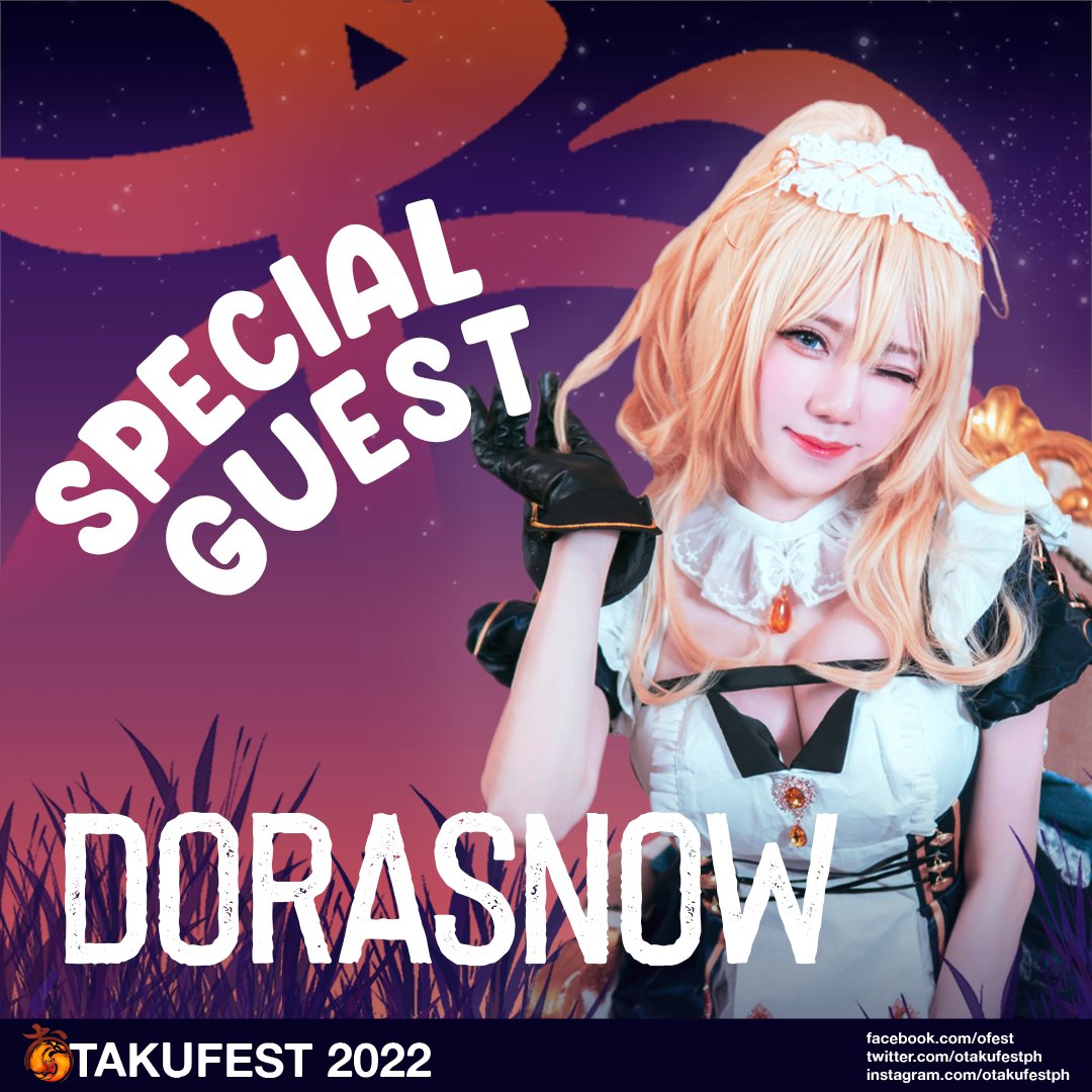 SKIN AS WHITE AS SNOW! @iamdorasnow will be joining us for the first time at Otakufest 2022!

Let’s give Sally a warm welcome to Otakufest! Otakus can purchase a meet &amp; greet ticket with Dorasnow with the link below 

🌱 https://t.co/pbvMpx1C9d

#Otakufest2022
#OF22 https://t.co/BgQNuHZrwZ