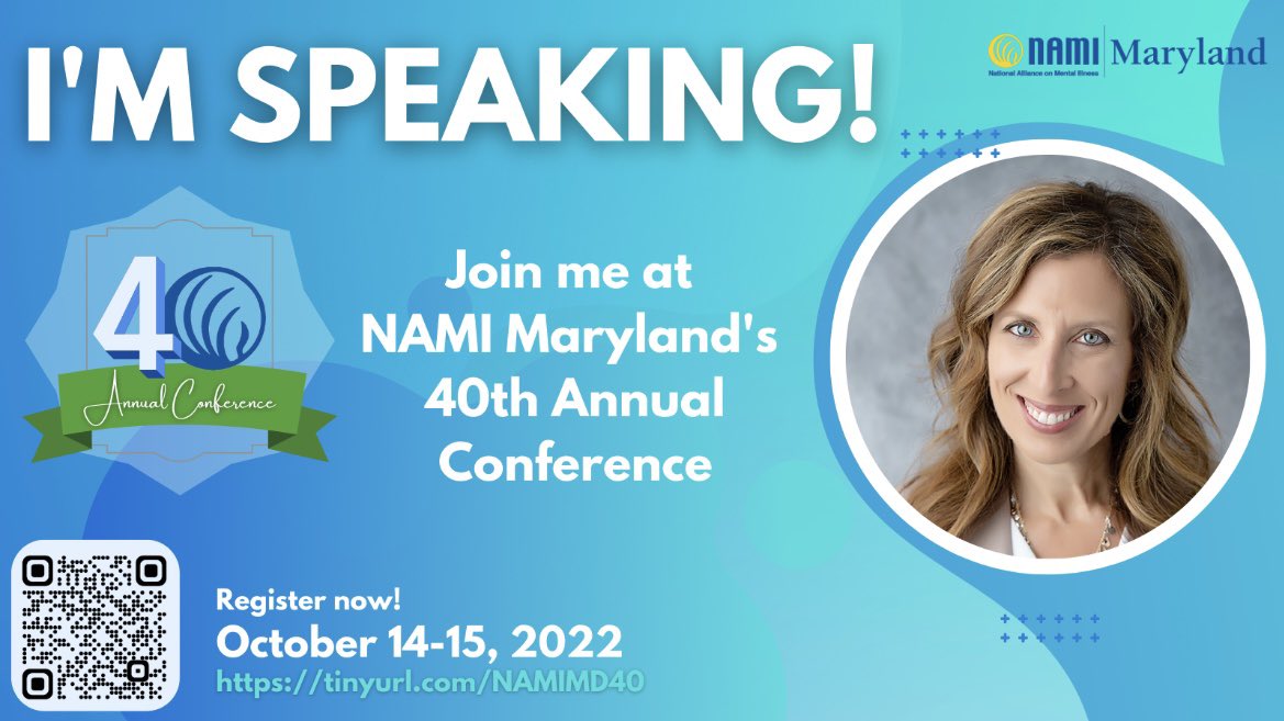 Join me this week virtually at the 40th annual conference!!
<a href="/NAMIMaryland/">NAMI Maryland</a>  <a href="/UMPsychiatry/">UMPsychiatry</a>